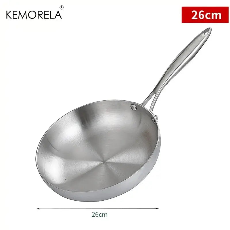 Stainless Steel Frying Pan | 304 Grade | Induction Compatible