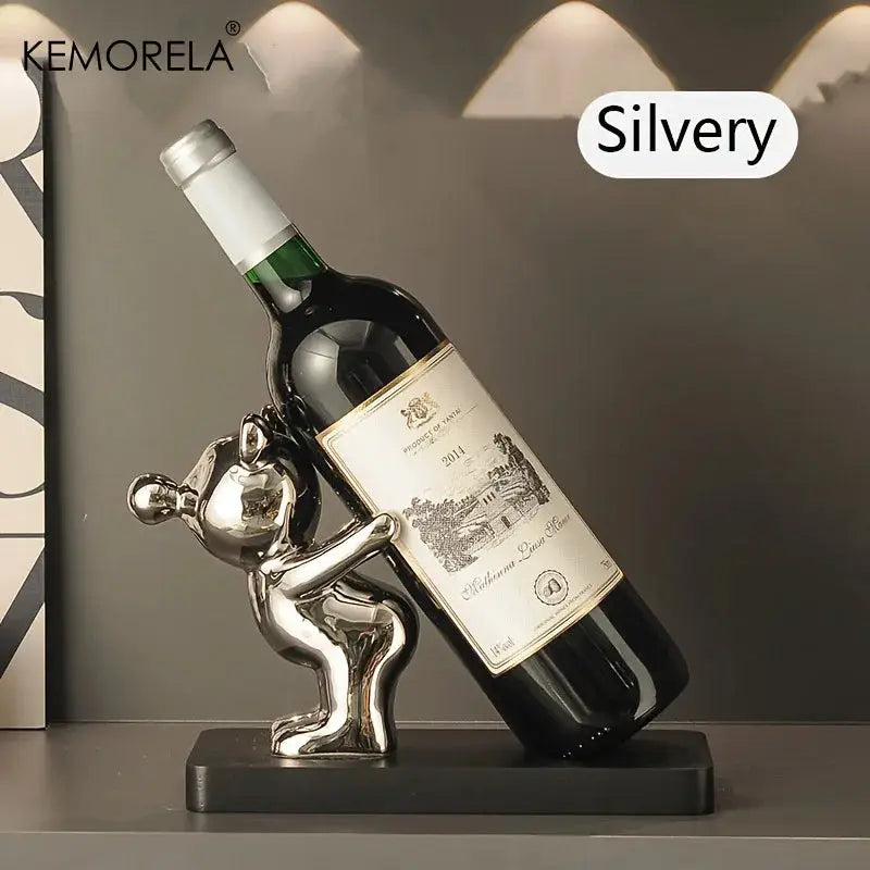1/2 PCS Creative Wine Rack Ceramic Cartoon Decoration Living Room Home Decoration Cute Storage Rack Home Kitchen Bar Decoration from PriceLows™