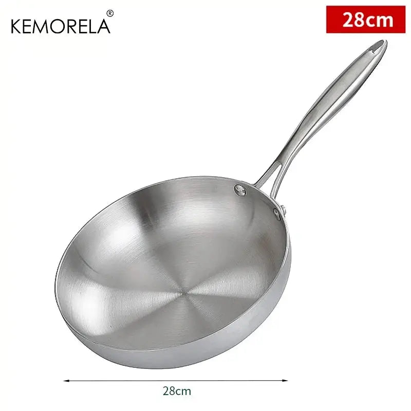 Stainless Steel Frying Pan | 304 Grade | Induction Compatible