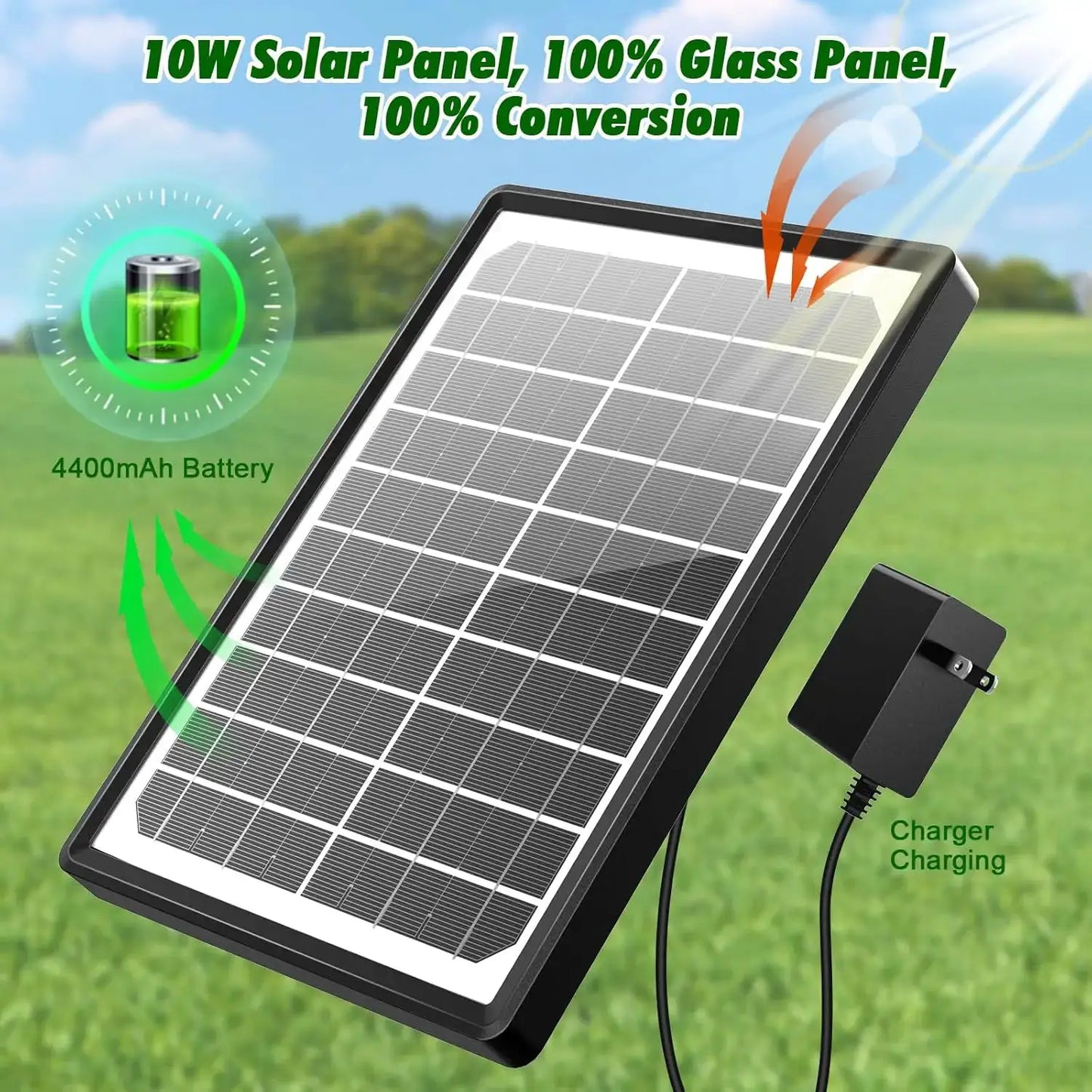 10W Solar Water Fountain with Colorful LED Light 4400mAh Rechargeable Battery Remote Control Solar Fountain Pump with 16 Nozzles from PriceLows™