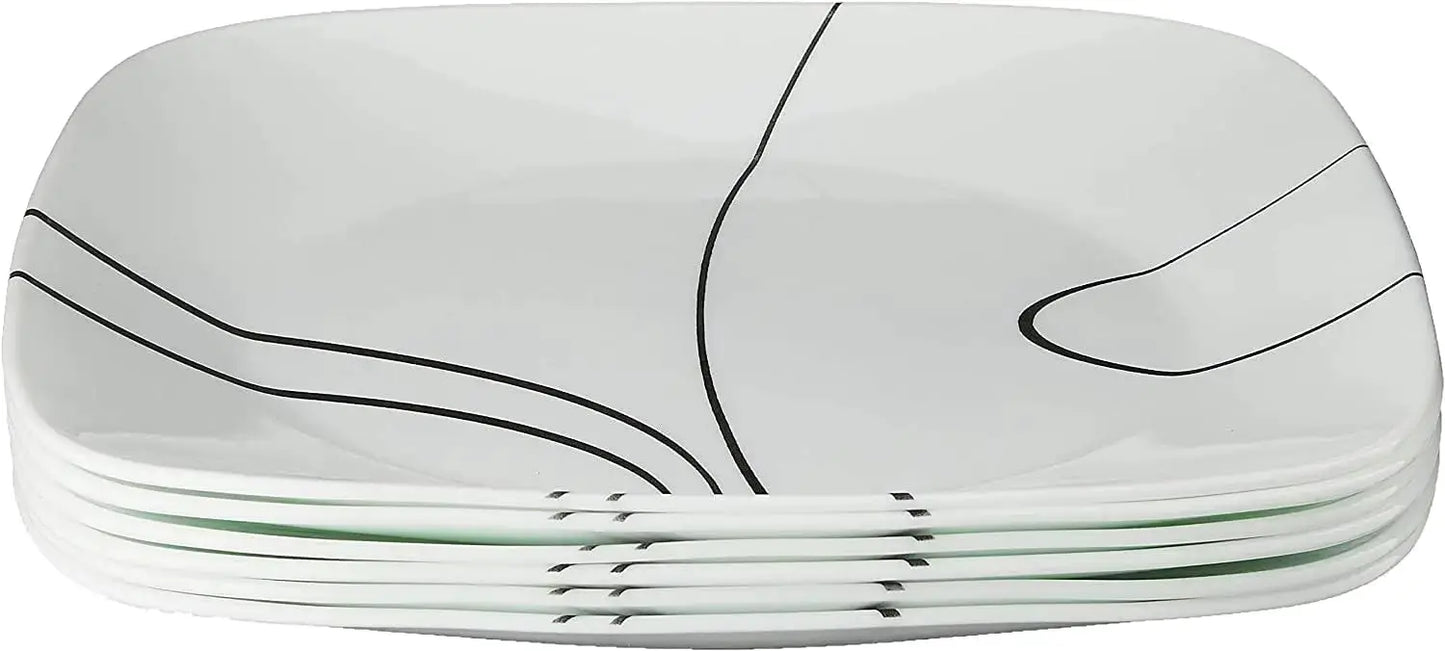 10.5-Inch Dinner Plate Set of 6, Lightweight & Chip-Resistant, Microwave & Dishwasher Safe from PriceLows™