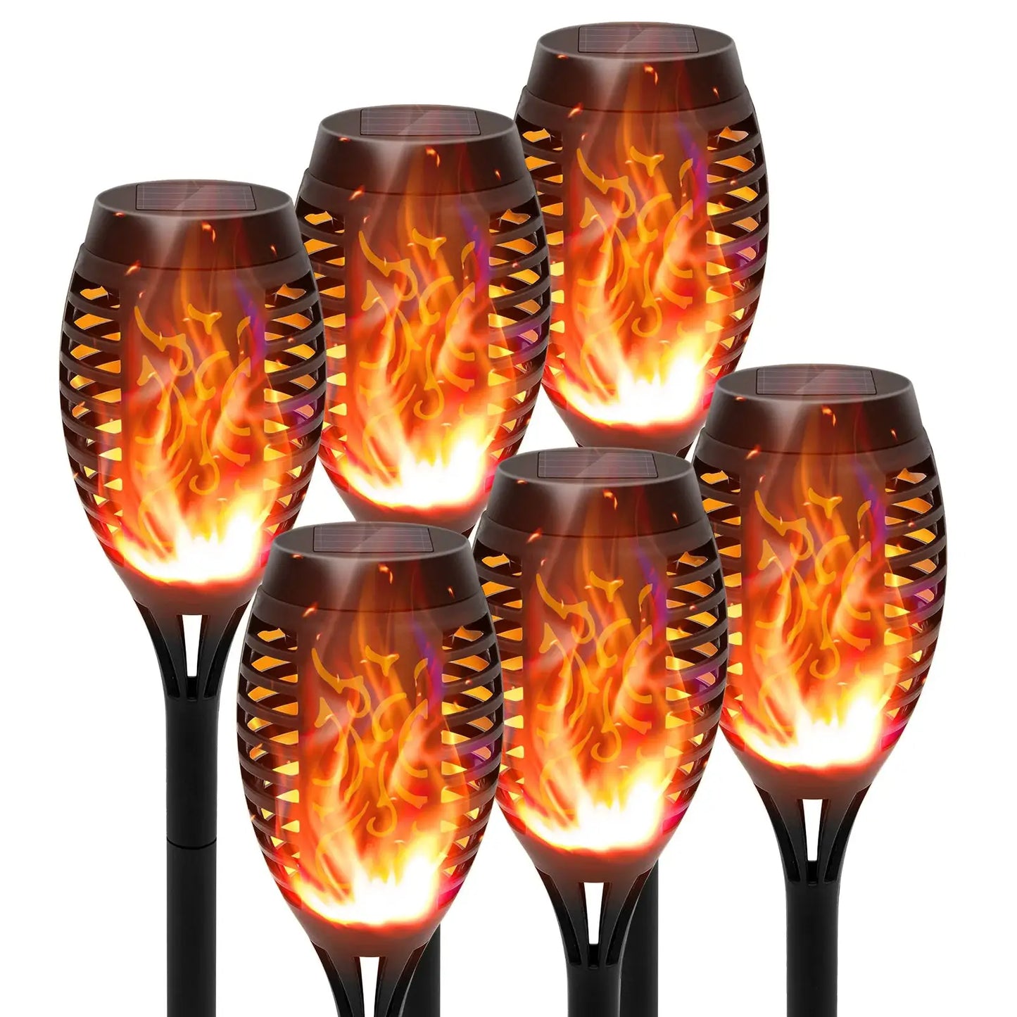 4/6/8/12Pcs Solar Flame Torch Light LED Flickering Outdoor Decoration Powered For Lawn Path Yard Patio Floor Night Lamp from PriceLows™