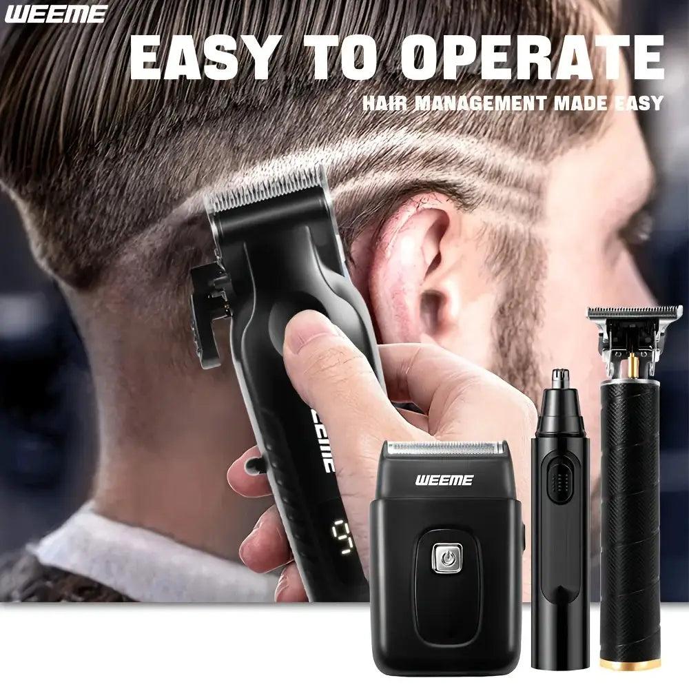 Men Grooming Kit | USB Rechargeable | LCD Display | 4 in 1 Kit