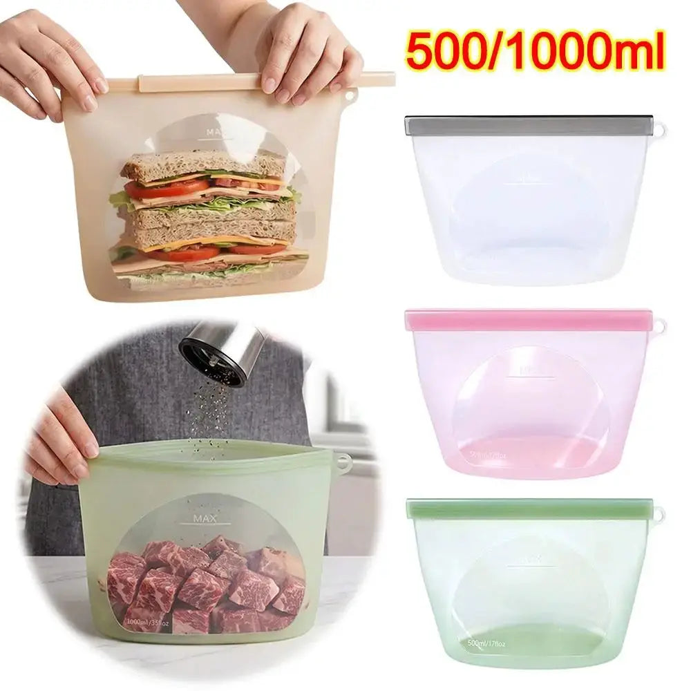 Silicone Food Preservation Bag | Moisture-Proof | Reusable Zip-Lock