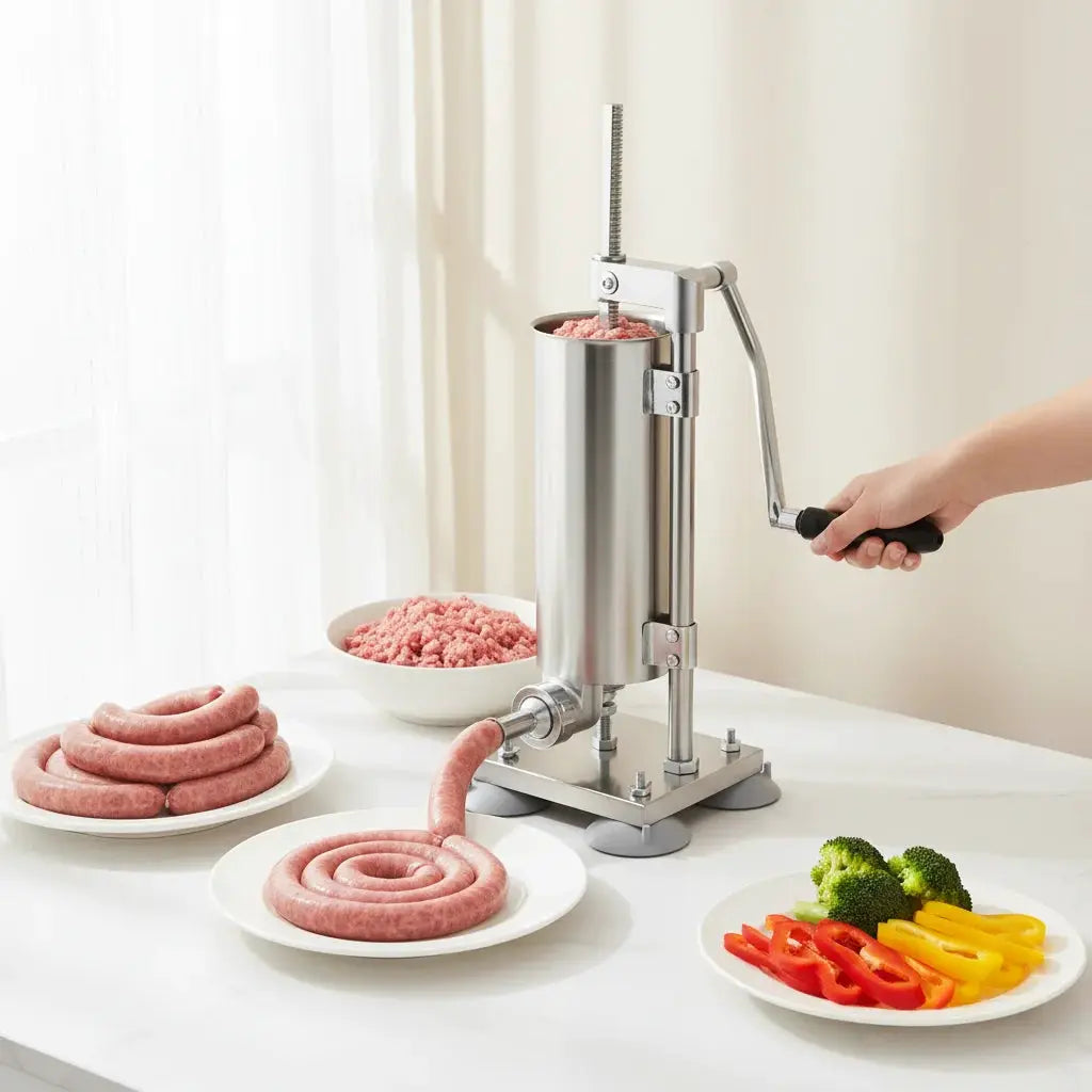 3L/6lbs Manual Sausage Stuffer, Home Use Vertical Sausage Filler Machine with 6 Different Inner Diameter Tubes from PriceLows™