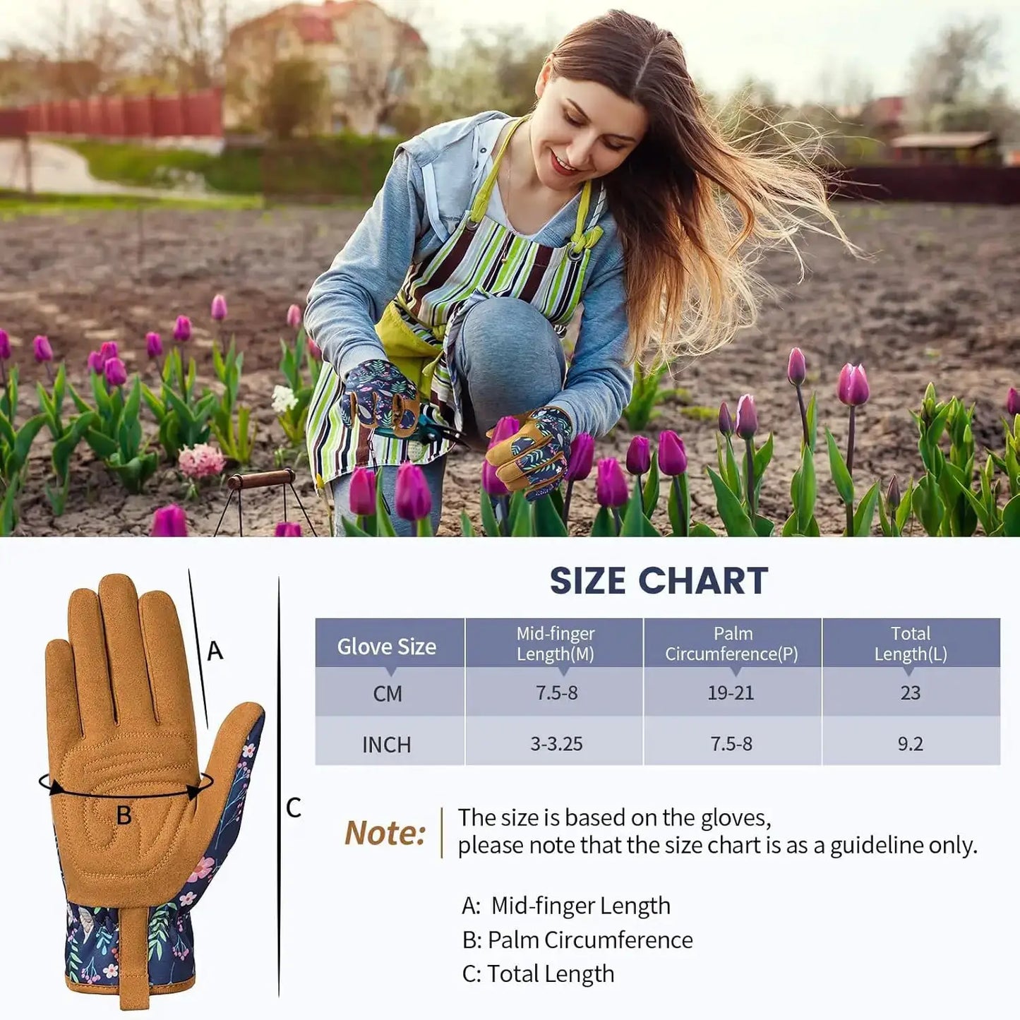 Gardening Gloves for Women - Leather Garden Gloves Thorn Proof, Outdoor Protective Working Gloves from PriceLows™