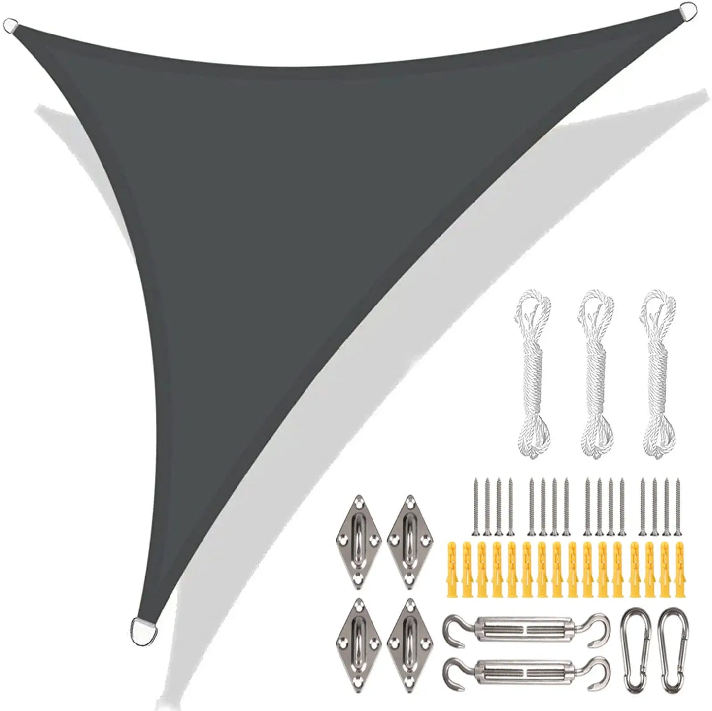Triangle Sun Shade Sail | Waterproof HDPE | 5x5x5 Ft | Outdoor Patio Canopy
