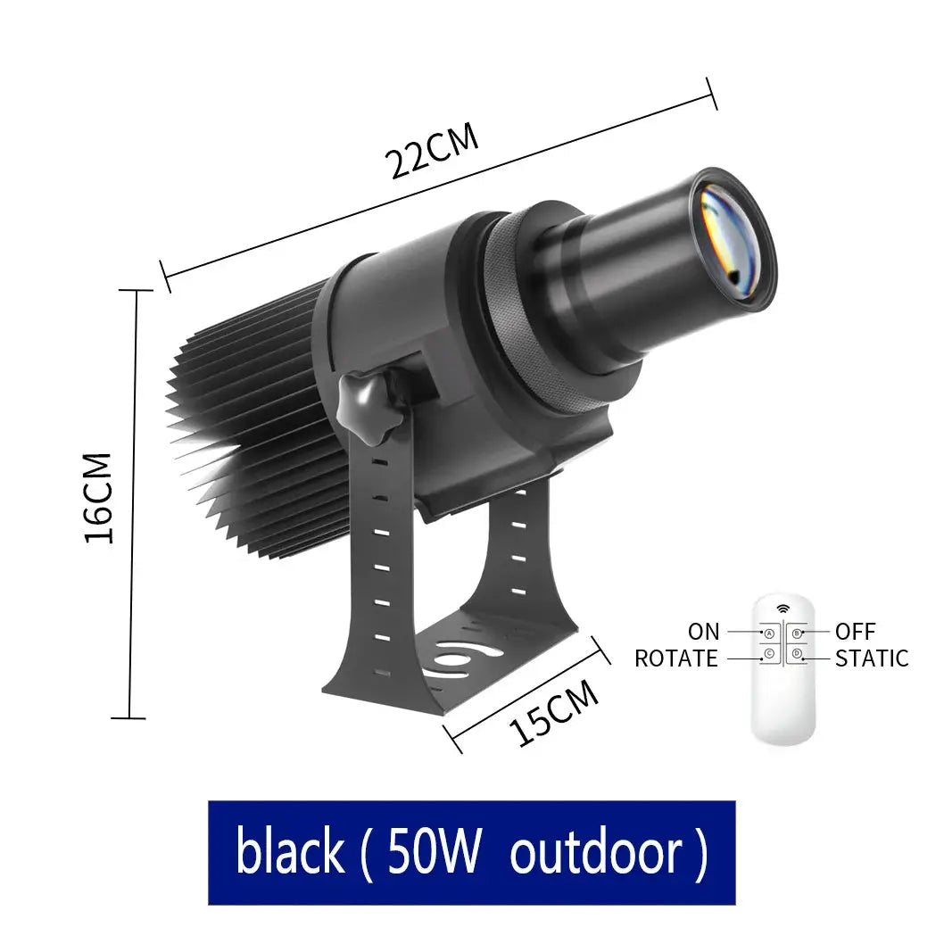 LED Gobo Projector | HD Custom Logo | IP67 Waterproof | Aluminum Housing