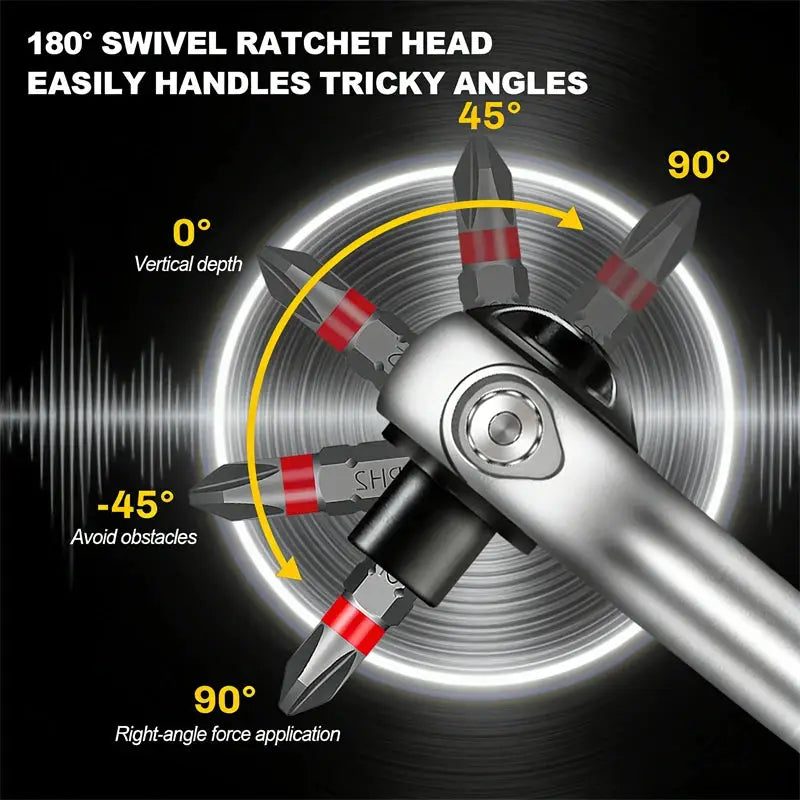 2026 New Ratchet Screwdriver Set Magnetic Wrench Semi-automatic Multi-purpose Sleeve Toolbox Bicycle Repair Tools DIY Tools Kit from PriceLows™