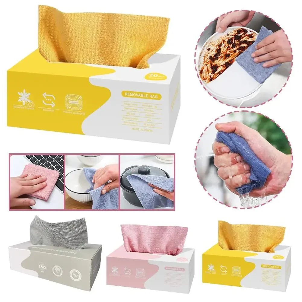Microfiber Cleaning Cloth Set | 20 Pieces | 20x20 cm | Car Wash, Auto Detailing