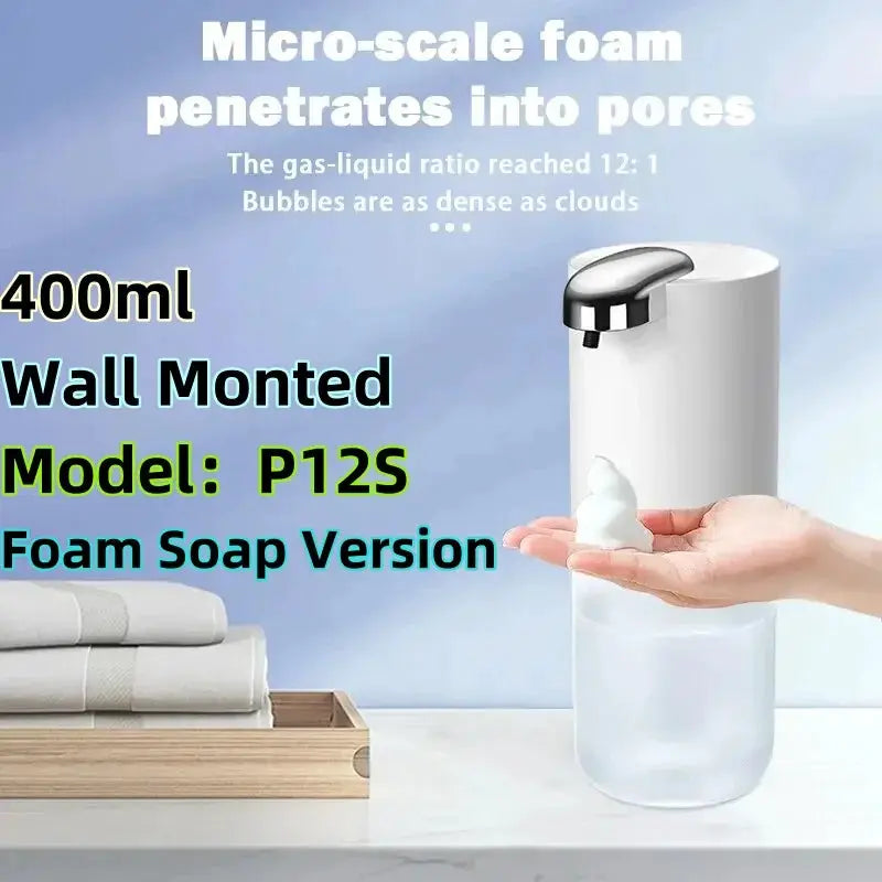 380ML Automatic Foam Soap P11 Dispenser Bathroom Smart Washing Hand Machine With USB Charging ABS 4 Level Adjustable from PriceLows™