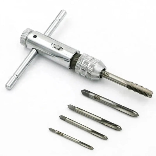 5PCS Metric Tap Set Of Taps Drill Bits Hand Tool Sets M3-M8 Machine Spiral Point Screw Thread Taps And Dies Set Metal Wood from PriceLows™