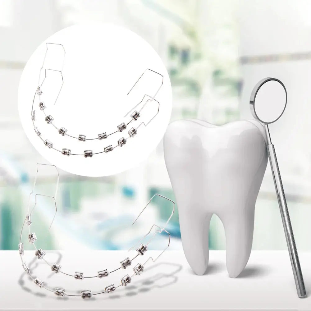 Temporary Tooth Braces | Metal Wire Bracket | Pair With Box