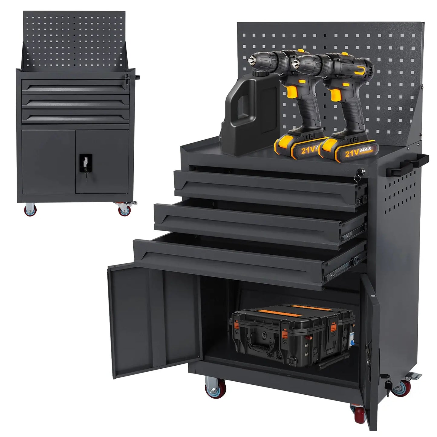 Rolling Tool Chest with Drawers Mobile Tool Cart Rolling Tool Cart for Workshop Warehouse Garage from PriceLows™