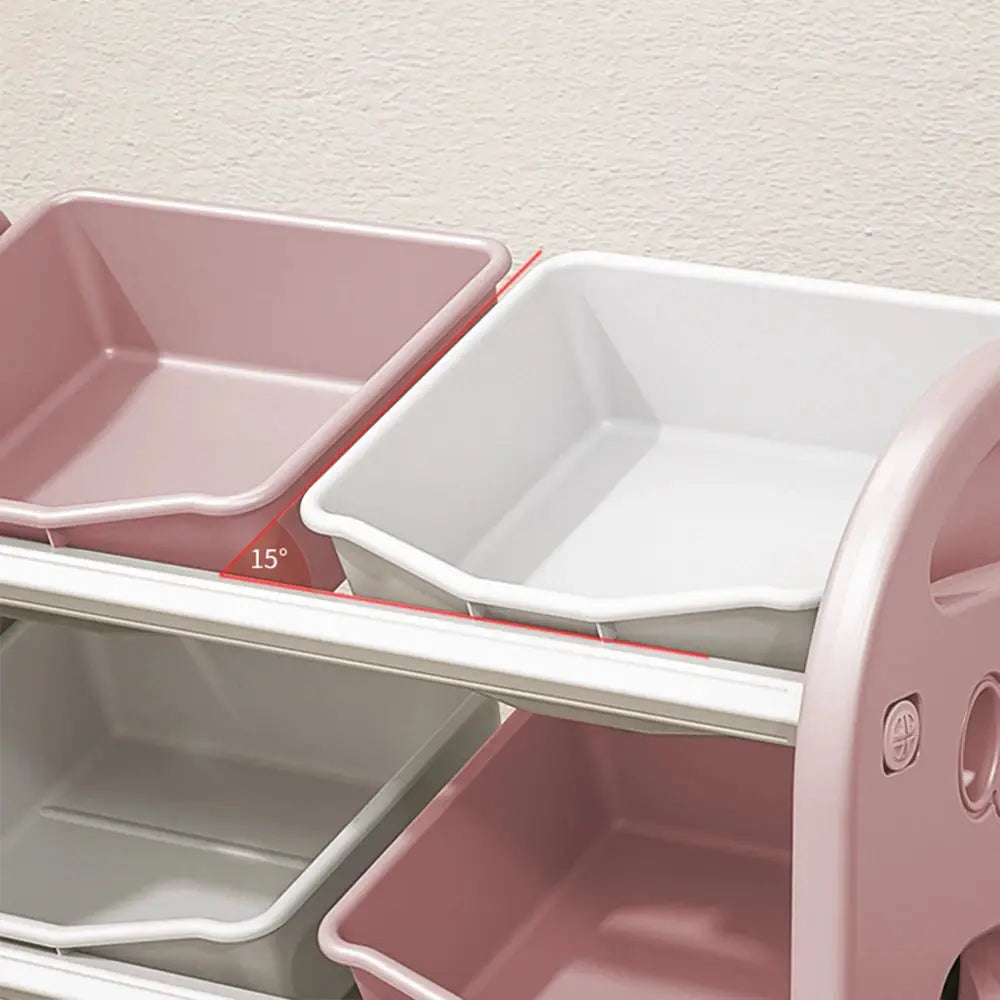 Kids Toy Storage Organizer with 6 Bins, Multi-functional Nursery Organizer Kids Furniture Set Toy Storage Cabinet Unit with HDPE from PriceLows™