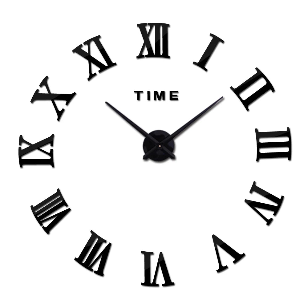 2023 Modern Design Large Wall Clock 3D DIY Quartz Clocks Fashion Watches Acrylic Mirror Stickers Living Room Home Decor Horloge from PriceLows™