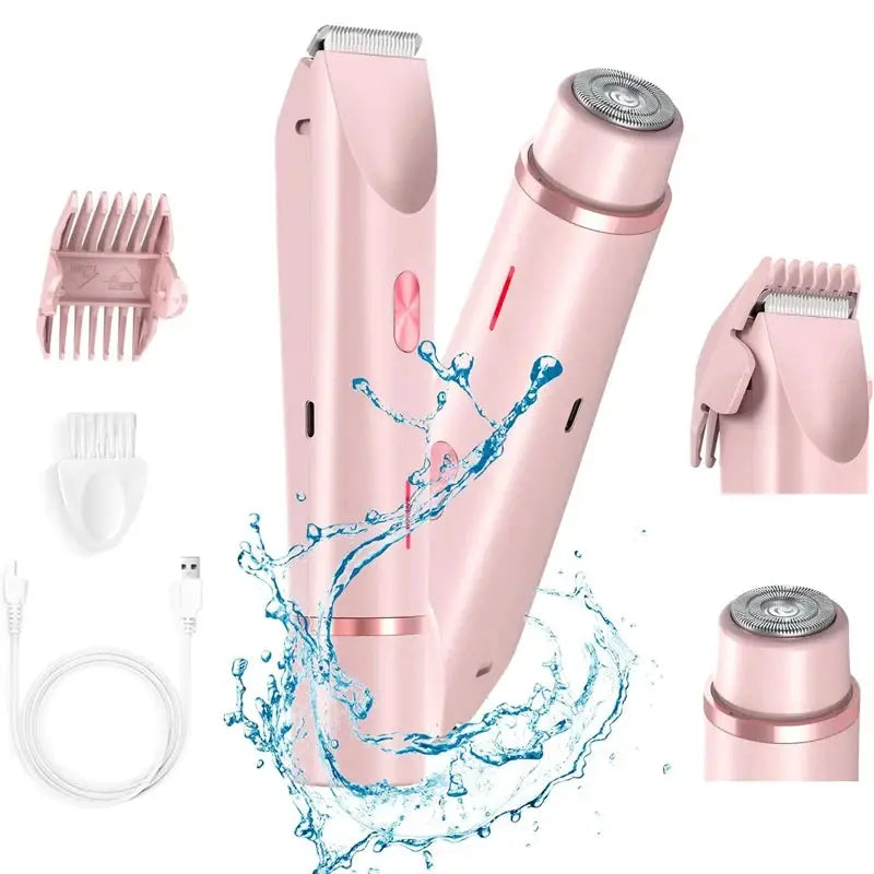 Dual Head Epilator | 90 Min Battery | Waterproof | Cordless
