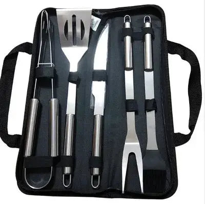 Barbecue Tool Set | Stainless Steel | 9-12 Piece Set | Cloth Bag Included