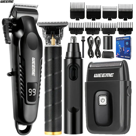 Men Grooming Kit | USB Rechargeable | LCD Display | 4 in 1 Kit