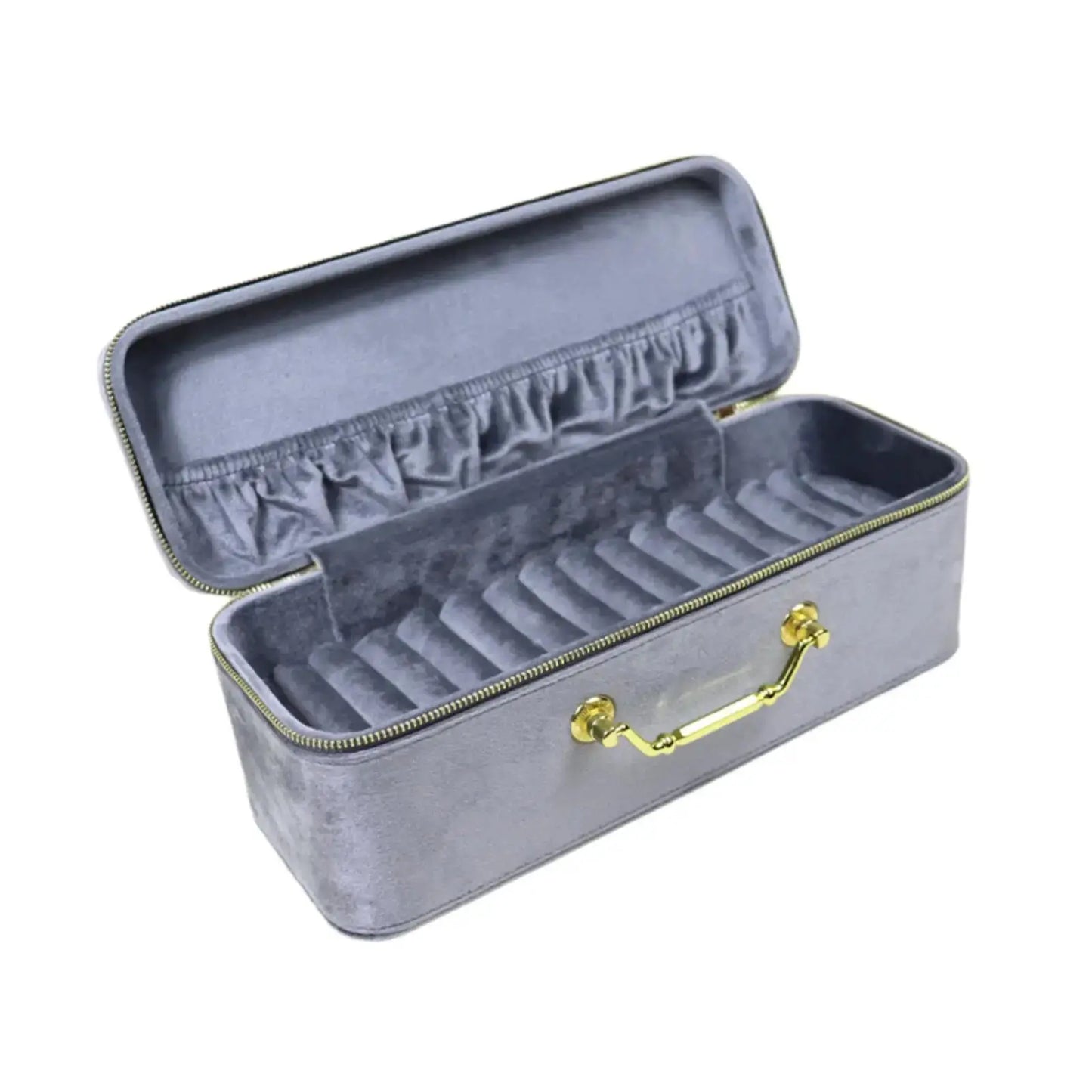 Bracelet Case Jewelry Organiser 15 Slots Gift Velvet Portable Presentation Box for Retail Stores Anniversary Art Craft Fairs from PriceLows™
