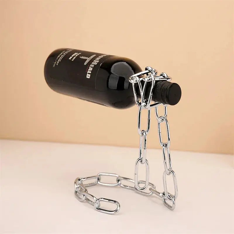 Creative Wine Display Stand Iron Chain Wine Bottle Holder Home Decorations Table Decor Wine Cabinet Storage Rack from PriceLows™
