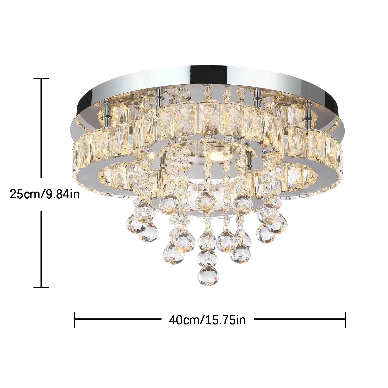 VETRULUS Crystal Chandelier Luxury Pendant Ceiling Lamp Living Room Bedroom Decorative Led Light Lighting Fixture Modern Home from PriceLows™
