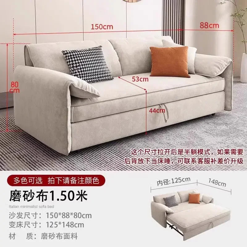 Living Room Sofa | Light Blue Gray | High Back Bubble Design | One Size