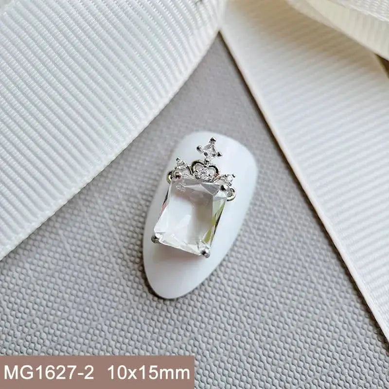 10pcs Luxury Flower Laurel Wreath Zircon Metal Nails Jewelry Decorations DIY Wearing Nail Art Accessories Charms Parts Supplies from PriceLows™