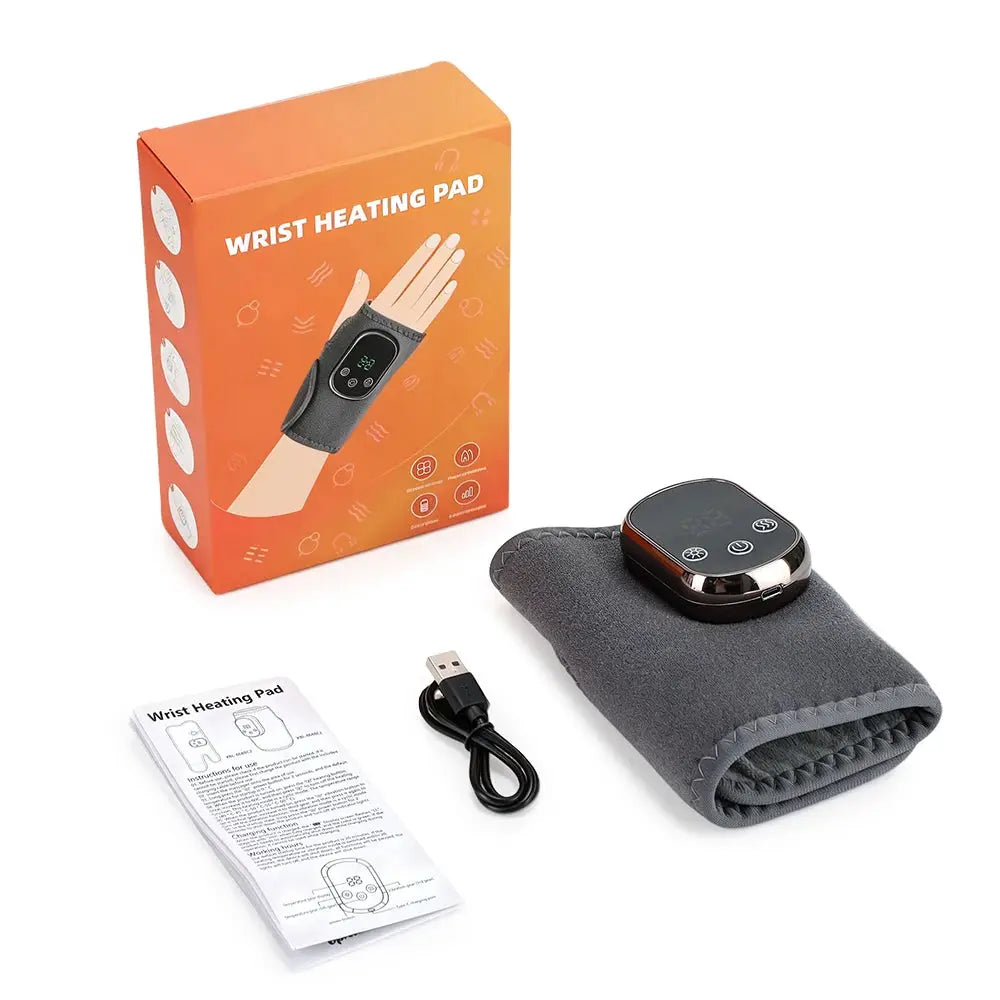 Far Infrared Wrist Brace | 5 Heat Levels | 3 Vibration Modes | Rechargeable