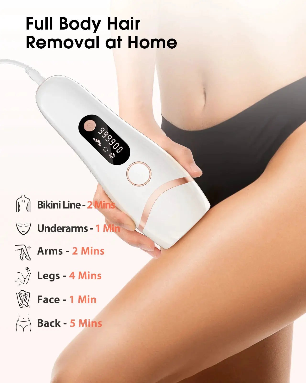 Lysmoski IPL Hair Removal Device | 9 Energy Levels | Acne Treatment | Home Use
