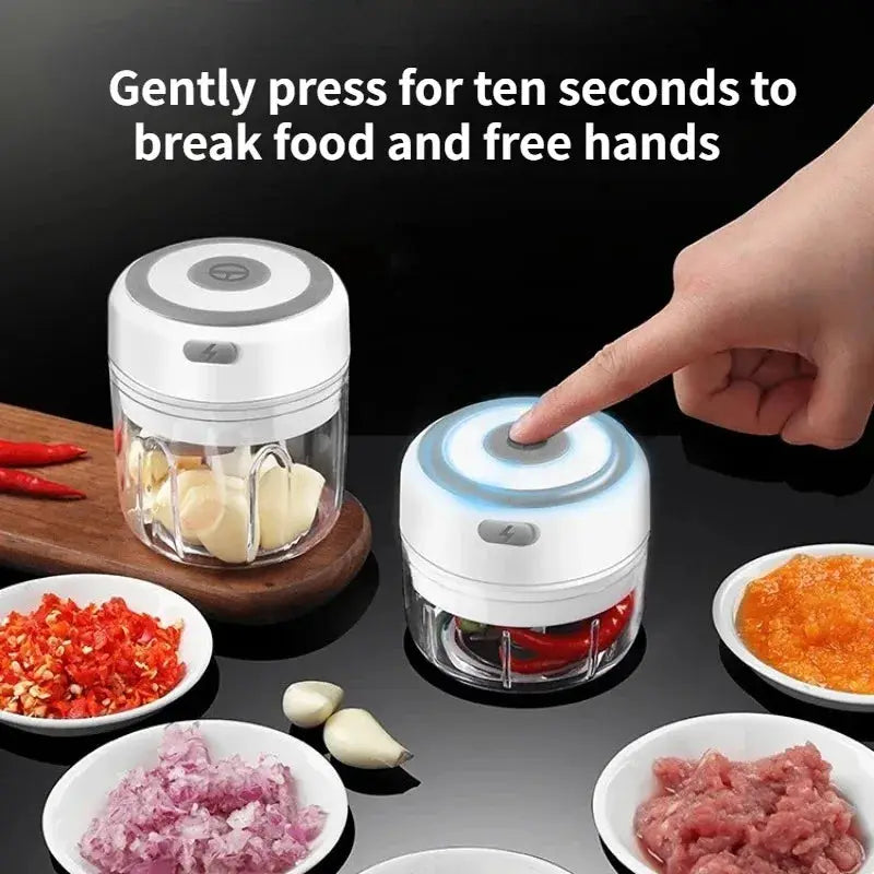 100/250mL Mini Crusher Chopper USB Charging Garlic Mincer Electric Garlic Chopper Powerful Ginger Garlic Onion Meat Masher from PriceLows™