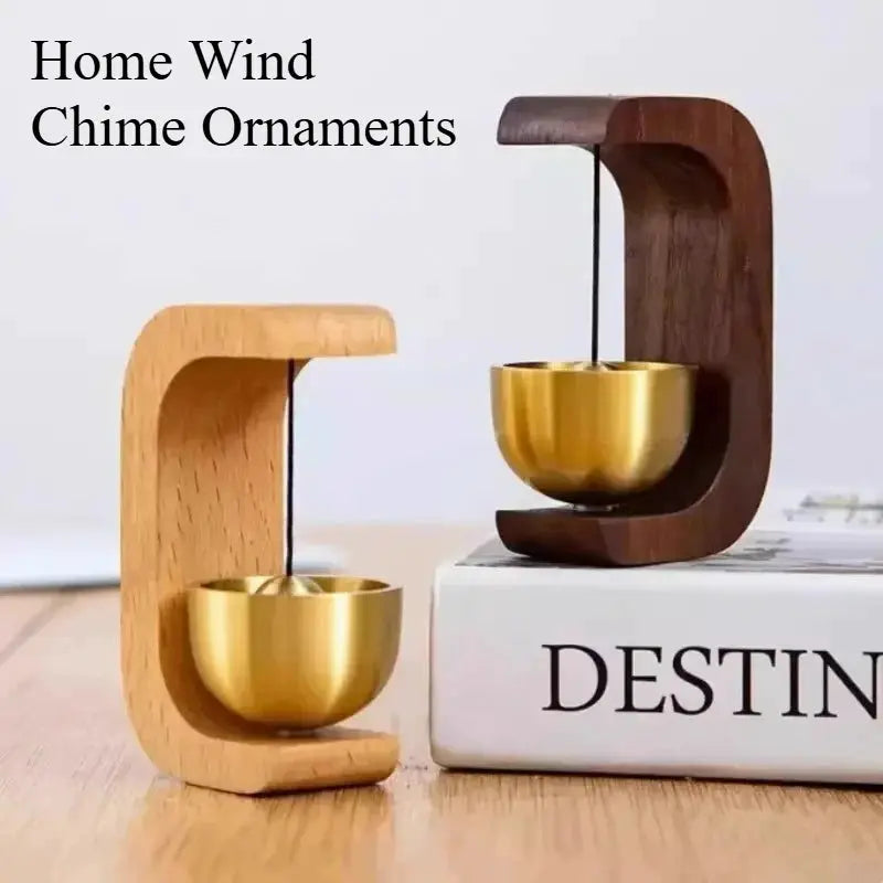 Dopamine Wind Chime Magnetic Indoor Wind Chime, Oak Material Doorbell Copper Bell, Walnut Copper Trim Home Wind Chime Doorbell from PriceLows™