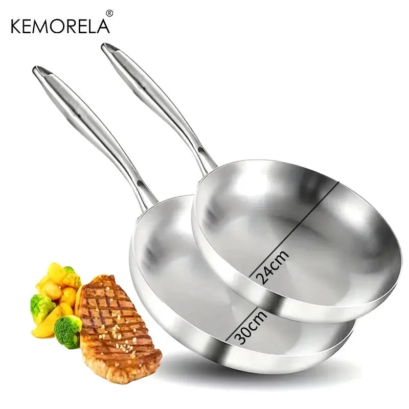 Frying Pan Set | 304 Stainless Steel | Non-Stick Coating | 22/24/26/28 cm