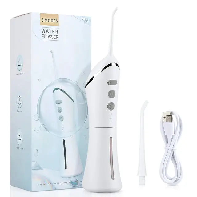 Water Flosser | USB Rechargeable | 2 Nozzles Included | 3 Modes