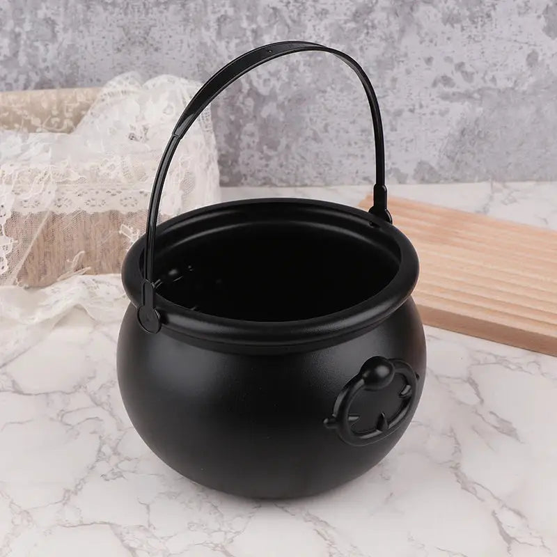 Witch Cauldron | Halloween Candy Holder | Plastic Table Centerpiece | Large