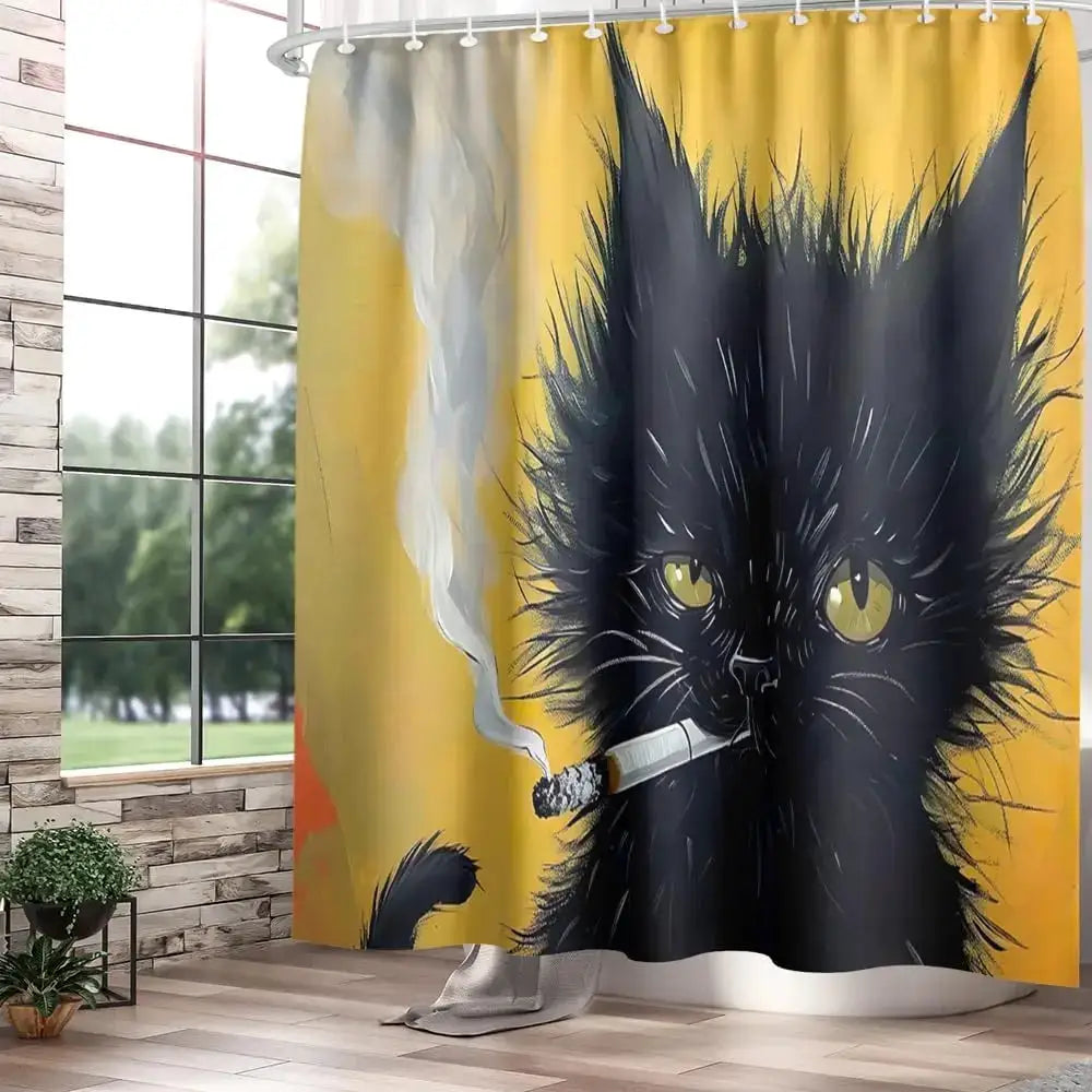 Funny Boxer Dog Bath Shower Curtain,Cute Dogs Reading Newspaper on Toliet Bathroom Curtain Washable Cloth Kids Shower Curtain from PriceLows™