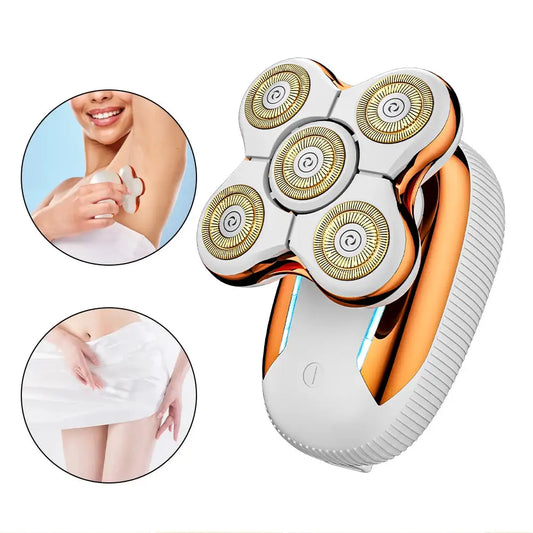 Women's Electric Shaver | Gold Five-Blade Floating Head | 60 Min Battery