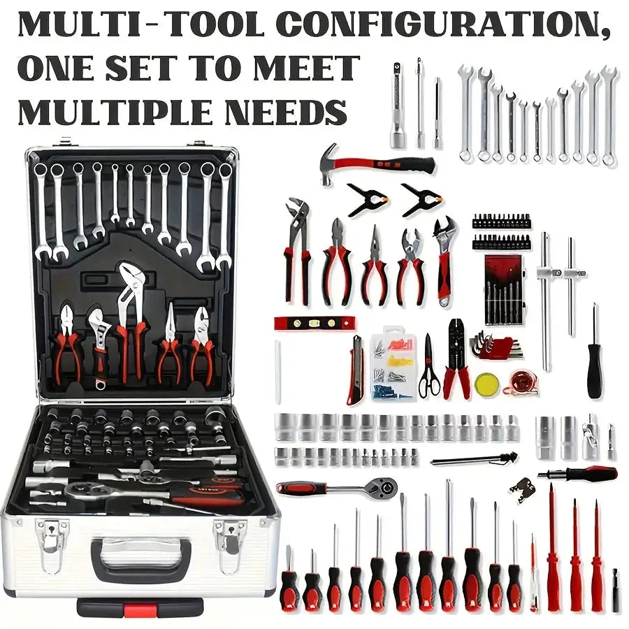 899/52+1 Tool Set, Portable 4-Layer Tool Box with Wheels for Easy Pushing and Pulling, 1/4" Drive and Standard Socket, Multi-Functional Tool Box for Automotive Repair from PriceLows™