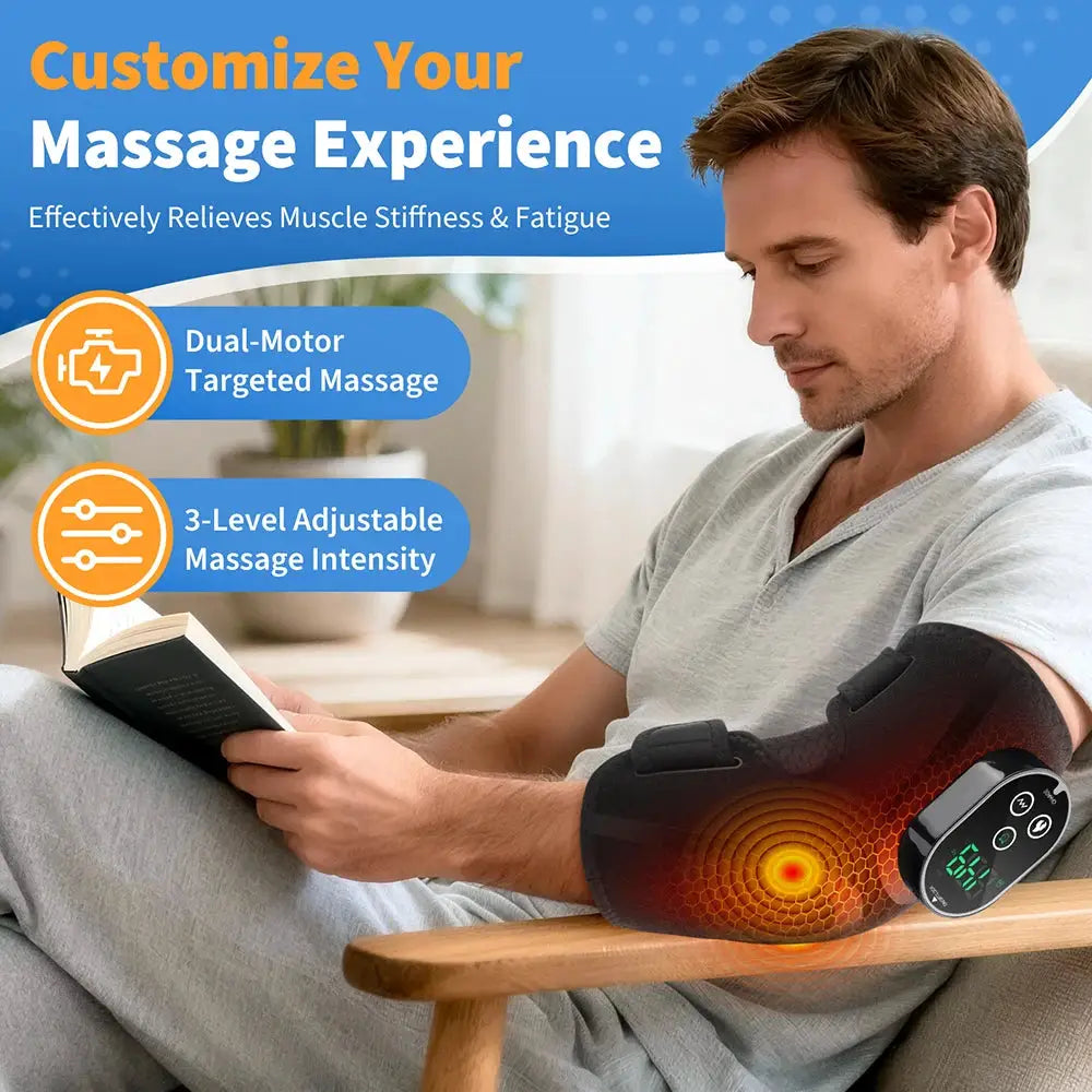 Electric Elbow Brace | Adjustable Heating Wrap | Cordless USB Power