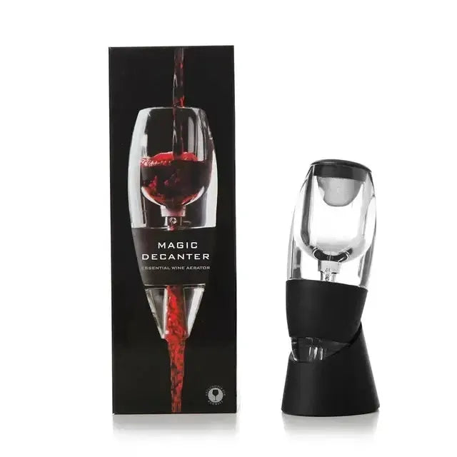 Wine Aerator Decanter Pourer with Vacuum Wine Stopper, Red Wine Air Aerator Set with Strainer, Base, Travel Bag from PriceLows™