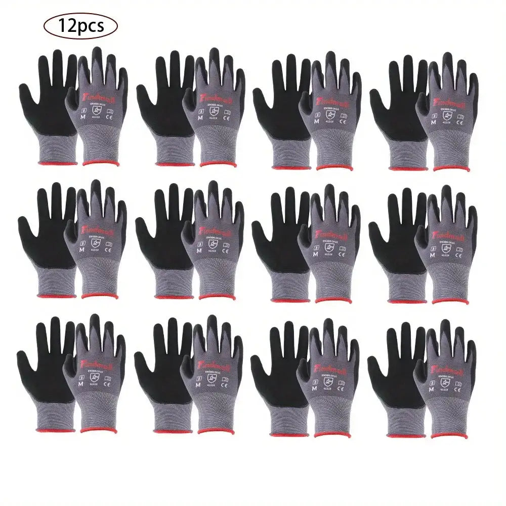 12 pairs of medium work gloves Women's Men's Seamless Knitted Gloves Gardening gloves Suitable for warehouses and logistics from PriceLows™