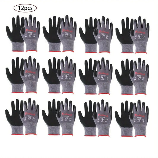 12 pairs of medium work gloves Women's Men's Seamless Knitted Gloves Gardening gloves Suitable for warehouses and logistics from PriceLows™
