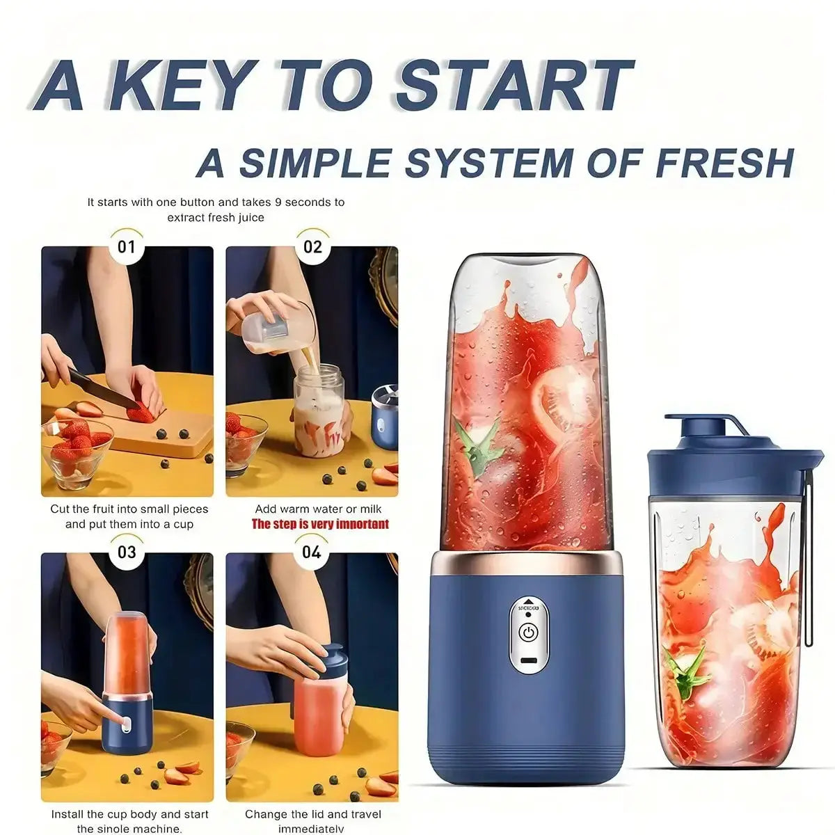 Juicer Blender for Kitchen & Gym, Powerful Fruit & Vegetable Blender with Juice Cup, Ideal Gift for Mom, Household Appliances from PriceLows™