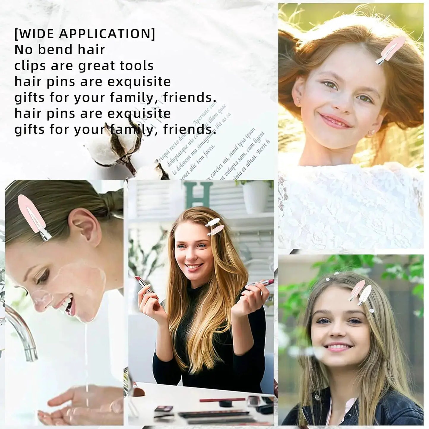 8Pcs Simple Y2k Hair Clips | Plastic Non-Slip Set | Daily Wear Style