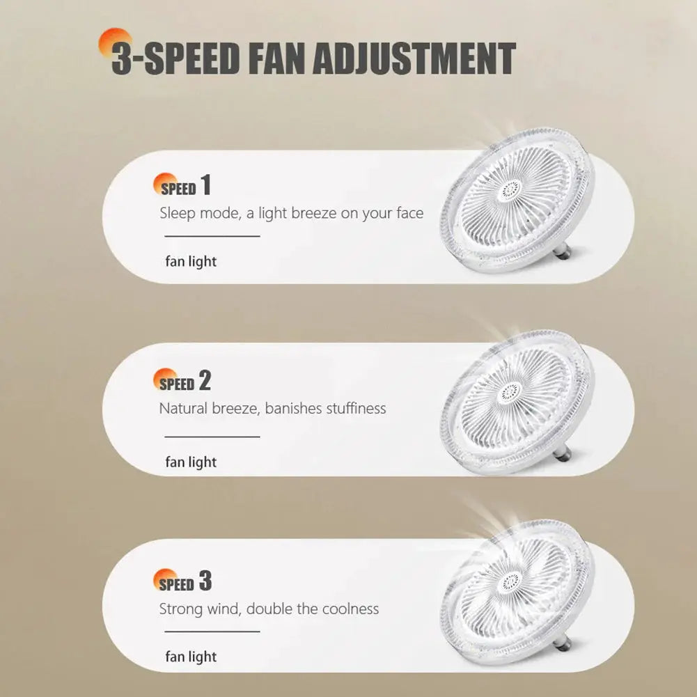 Ceiling Fan With Light | E27 Socket | Remote Control | Dimmable 3000K-6000K