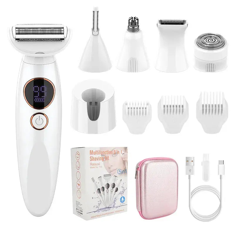 Hair Removal Device 5-in-1 | USB Charging | Battery Life 51-90 Minutes