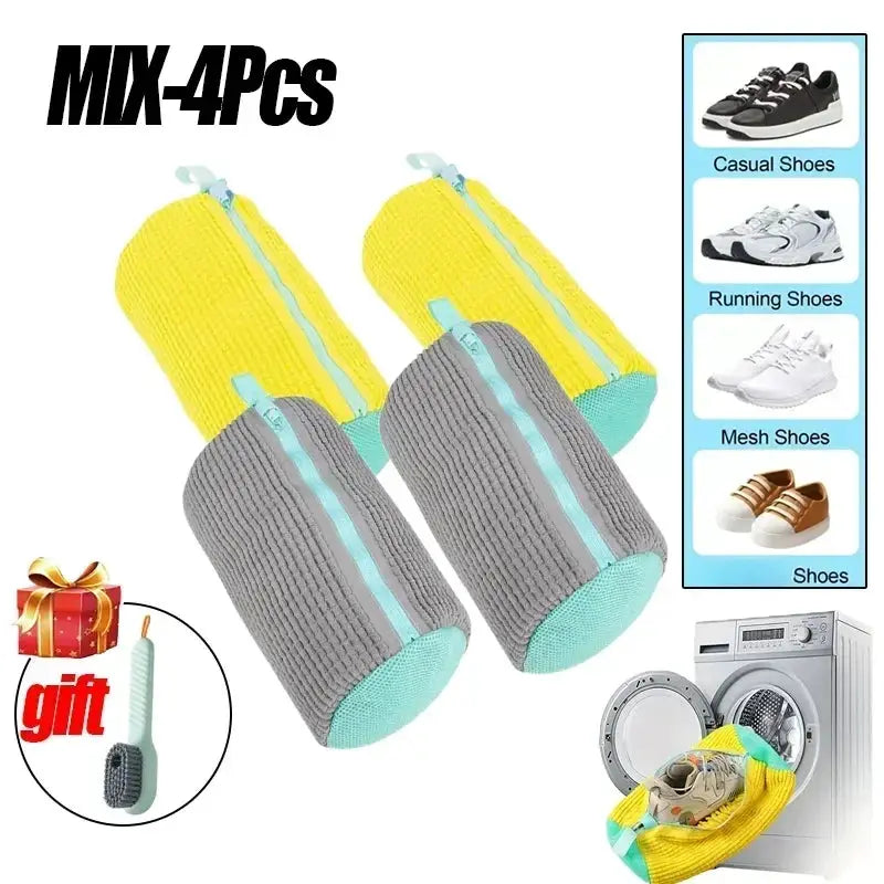1/2/4PCS Washing Shoes Bag Cotton Laundry Fluffy Fibers Easily Remove Dirt Washing Bags Anti-Deformation Shoes Clothes Organizer from PriceLows™