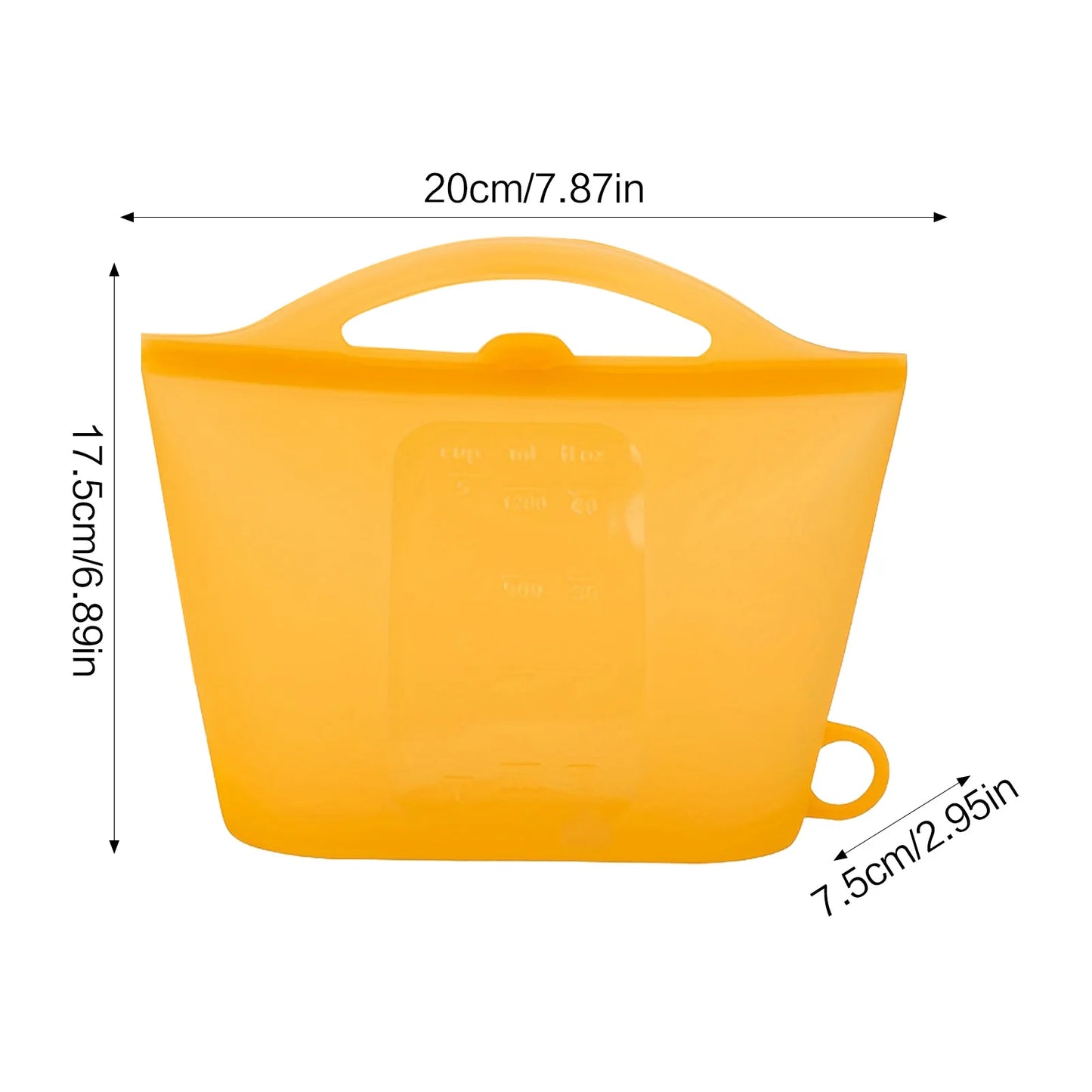 Silicone Food Storage Bag | 1200ml Capacity | Self Sealing Leakproof