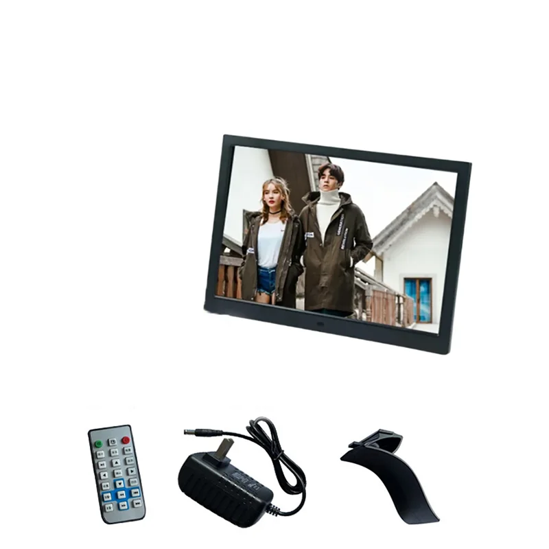 Digital Photo Frame | 14 Inch Display 1366x768 | USB SD Supported | White Black