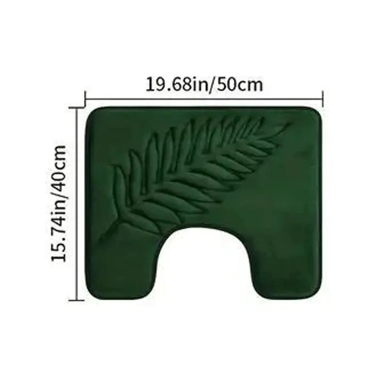 3 Piece Bathroom Mat Memory Foam Ultra Soft and Absorbent Leaf Bath Rugs Thick Washable For Bathroom Toilet Tub Mat Set from PriceLows™